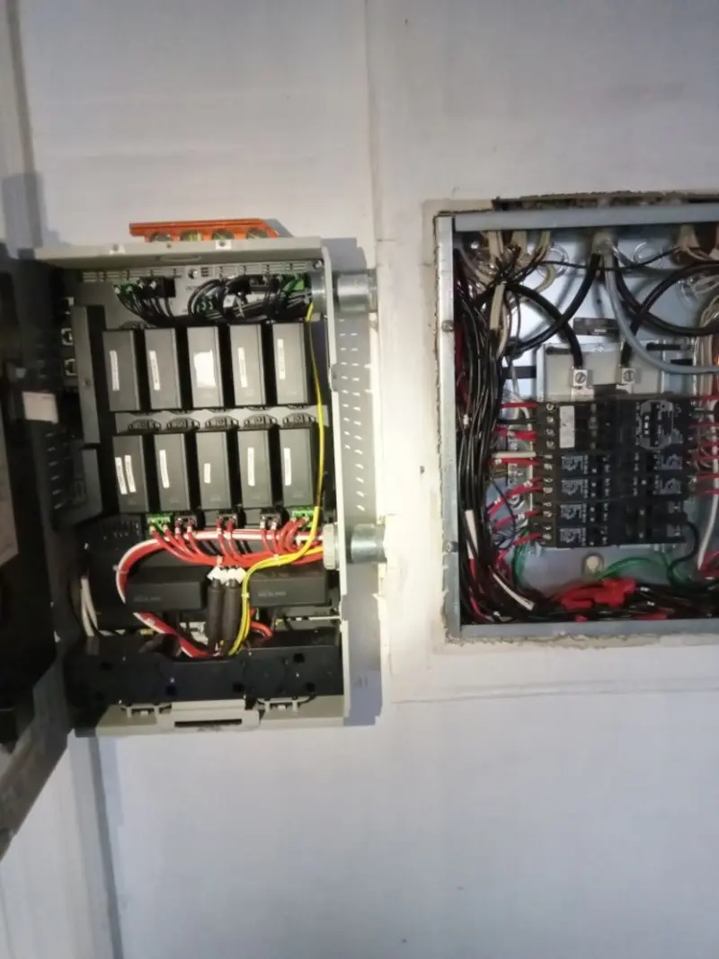 Electrical panel upgrade completed for Security Camera Wiring in Franklinton
